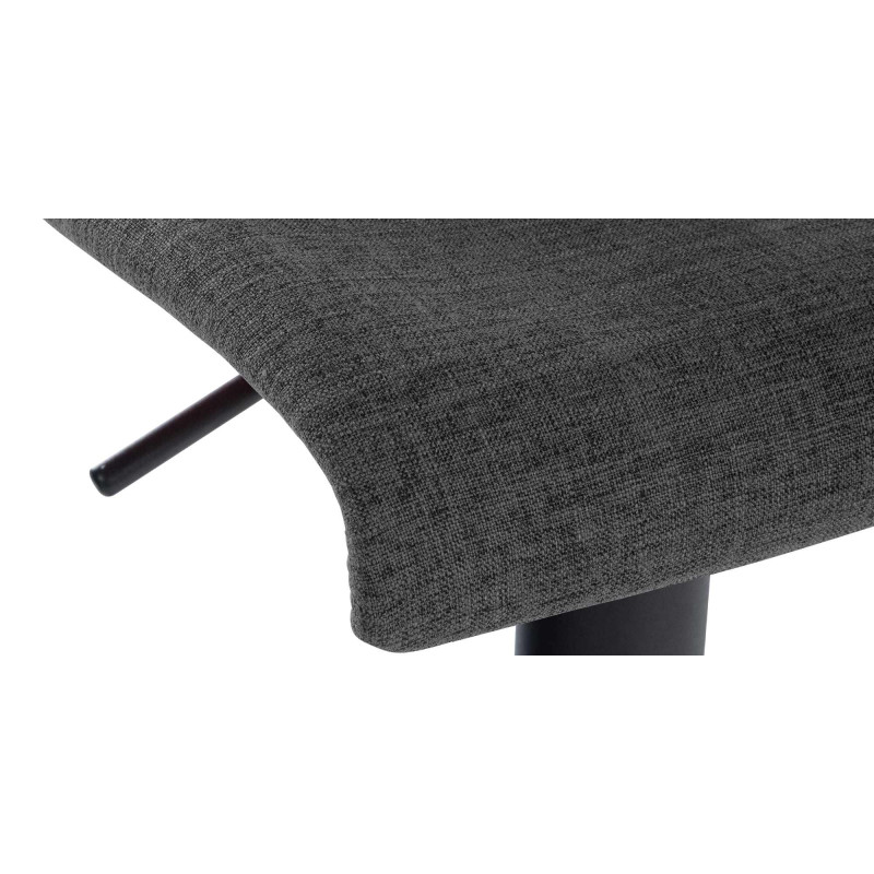 Lot de 2 tabourets de bar Branford en tissu gris foncé
