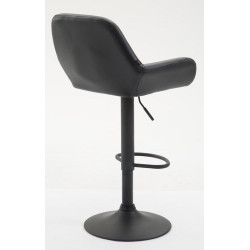 Set 2 Taburetes de bar Braga En Cuero PU Negro,Negro