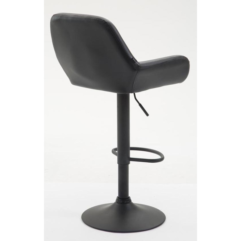 Set 2 Taburetes de bar Braga En Cuero PU Negro,Negro
