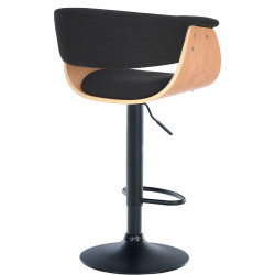 Tabouret de bar Vestal en tissu naturel/noir