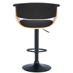 Tabouret de bar Vestal en tissu naturel/noir
