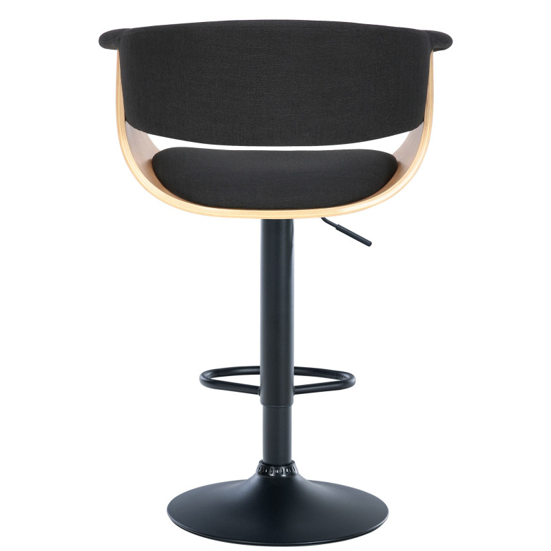 Tabouret de bar Vestal en tissu naturel/noir