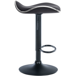 Tabouret de bar Shanghai, simili cuir noir