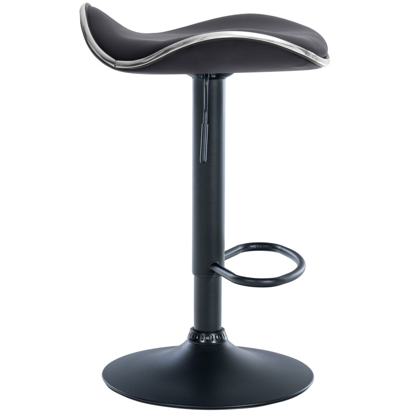 Tabouret de bar Shanghai, simili cuir noir