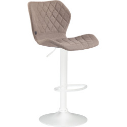 Tabouret de bar en liège blanc taupe
