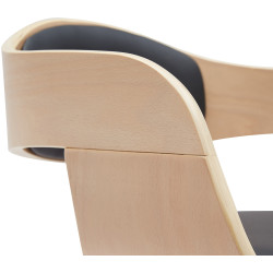 Lot de 2 tabourets de bar Kingston B en cuir synthétique naturel/noir