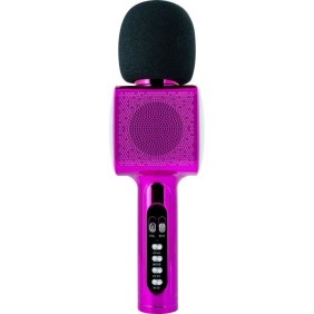 Microphone Karaoké Bluetooth - BIGBEN PARTY - Effets lumineux - Rose