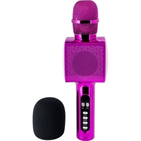 Microphone Karaoké Bluetooth - BIGBEN PARTY - Effets lumineux - Rose