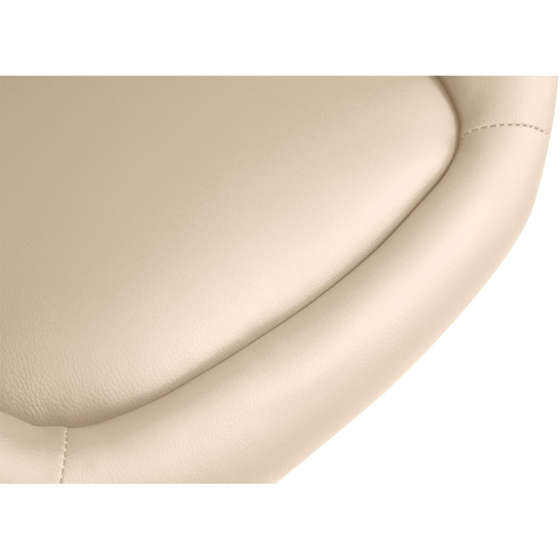 Tabouret de bar Davie, similicuir blanc et crème