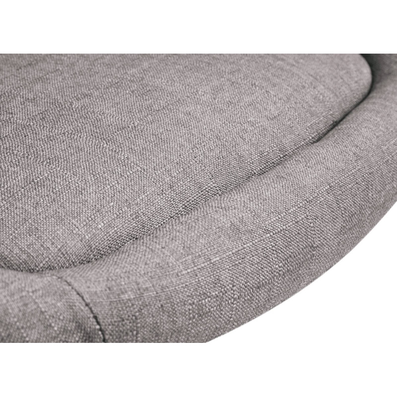 Tabouret de bar Davie tissu noir gris clair