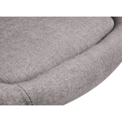 Tabouret de bar Davie tissu blanc gris clair