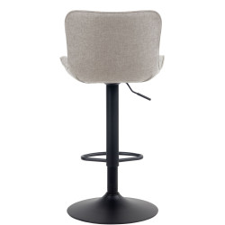 Lot de 2 tabourets de bar en tissu Emma taupe