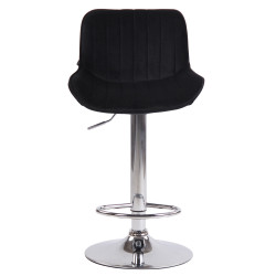 Tabouret de bar Lentini en velours chromé