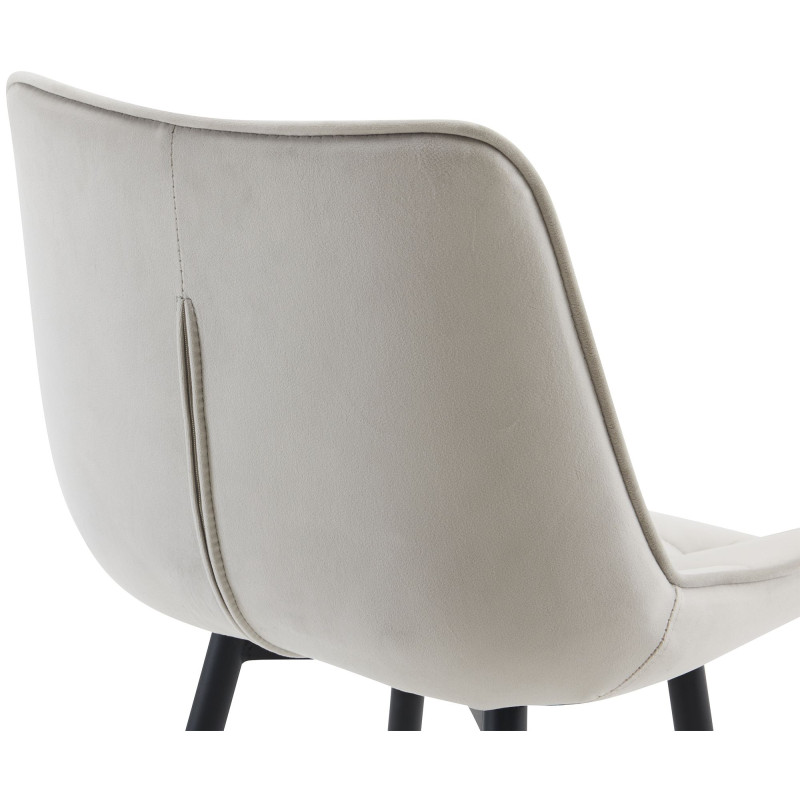 Lot de 2 tabourets de bar Dartford en velours gris