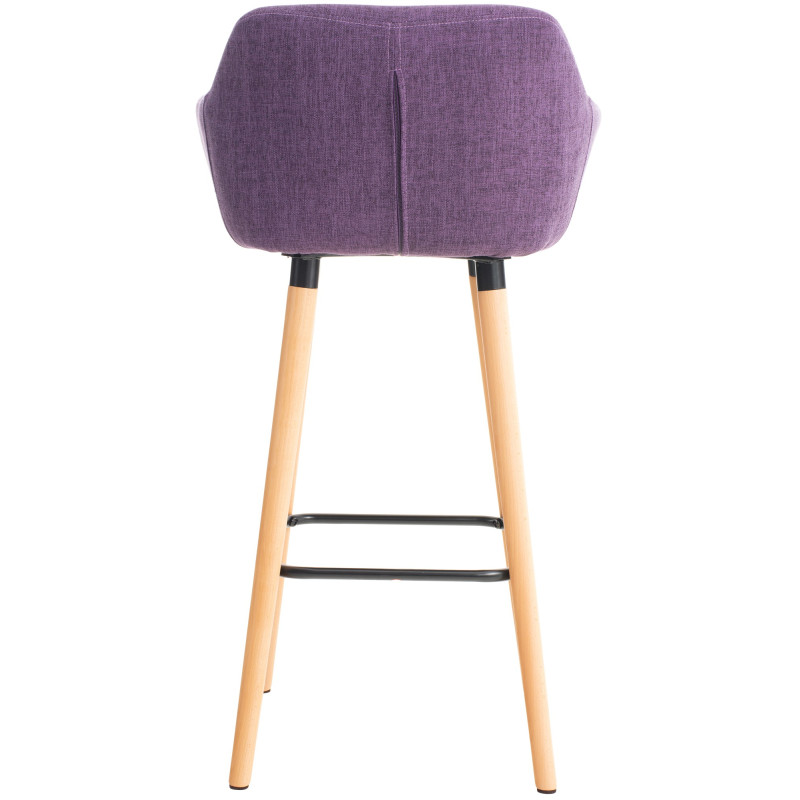 Tabouret de bar Grant en tissu violet