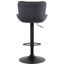 Lot de 2 tabourets de bar en velours Linus noir