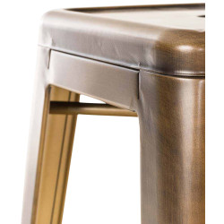 Lot de 2 tabourets de bar Joshua V2 doré