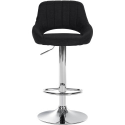 Lot de 2 tabourets de bar Milet tissu C noir