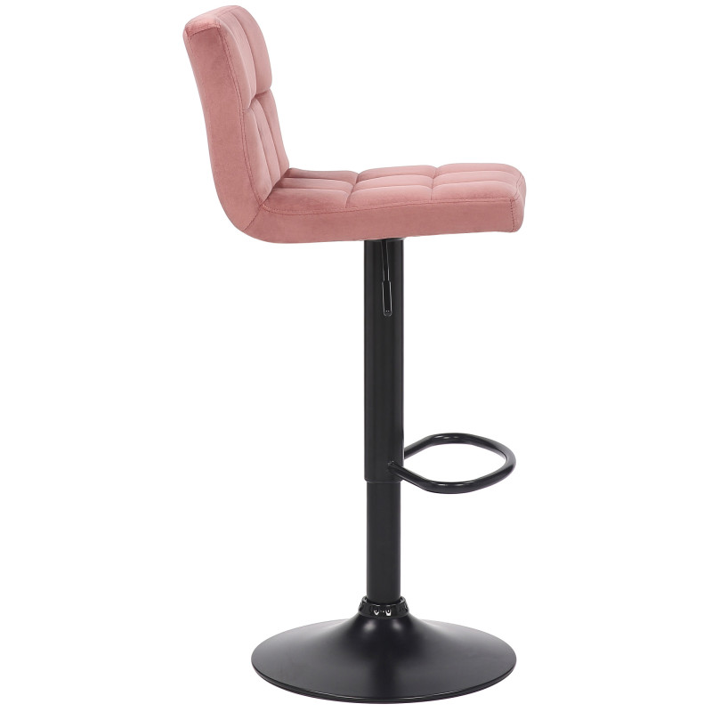 Lot de 2 tabourets de bar en velours Feni