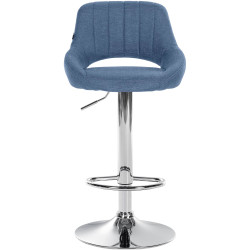Lot de 2 tabourets de bar Milet tissu C bleu