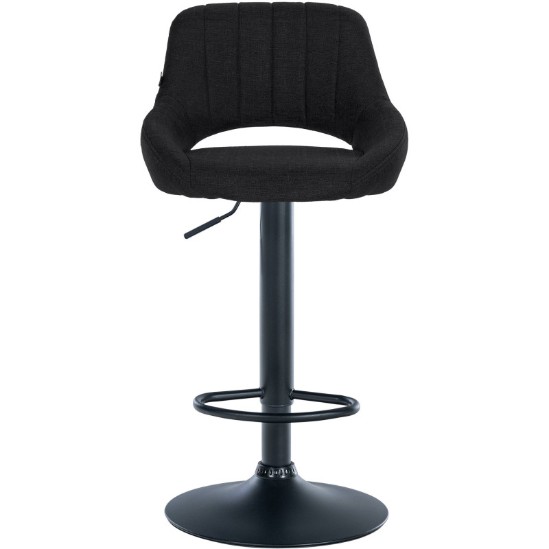 Lot de 2 tabourets de bar Milet tissu B noir