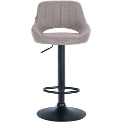 Lot de 2 tabourets de bar Milet tissu B gris