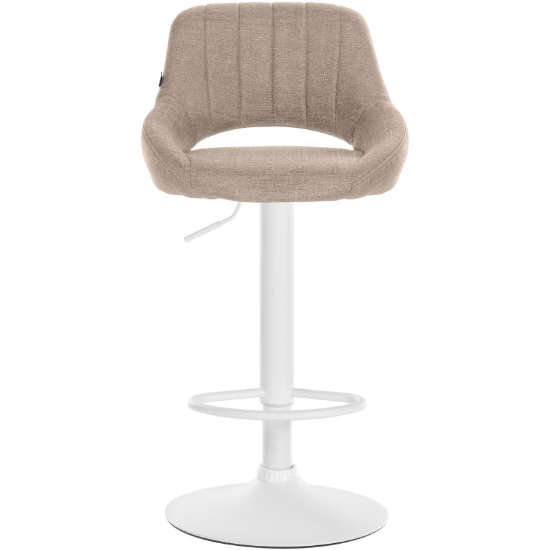 Lot de 2 tabourets de bar Milet tissu W taupe