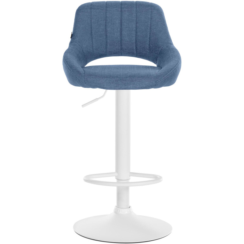 Lot de 2 tabourets de bar Milet tissu W bleu