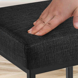 Set De 2 Taburetes Montreal En Tela ~ Altura 85 cm Gris oscuro,Negro