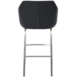 Tabouret de bar Monea E en feutre anthracite