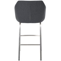 Tabouret de bar Monea E en feutre gris