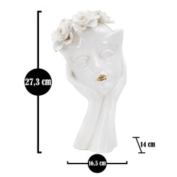 VASE MASQUE DE FEMME CM 16,5X14X27,3