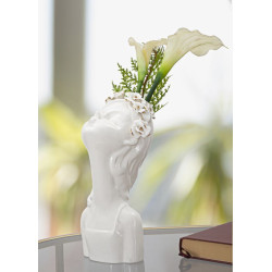 VASE JEUNE FEMME ROSES CM 10x14x26