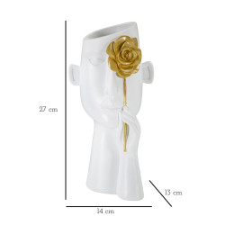 Vase visage C/FIORE CM 14X13X27