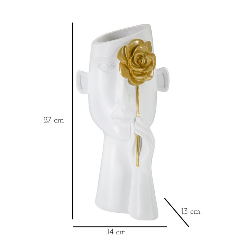 Vase visage C/FIORE CM 14X13X27