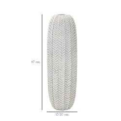 VASE RÉSINE FEUILLE CM Ø 20X67