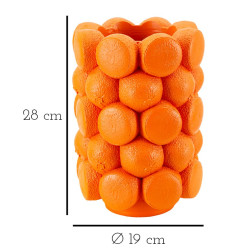 VASE ORANGE CM Ø 19X28