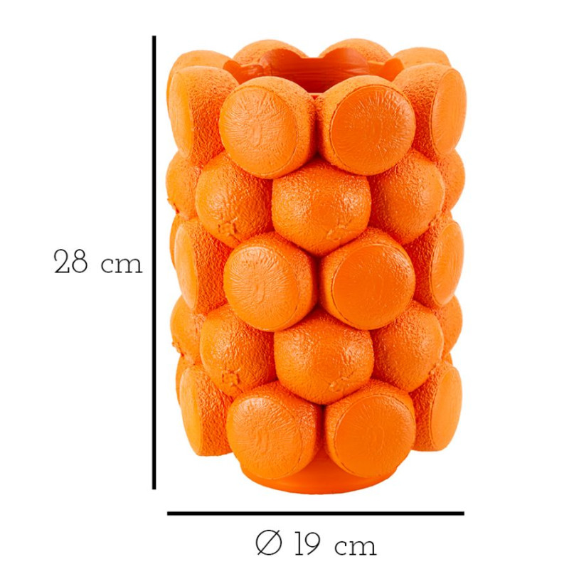 VASE ORANGE CM Ø 19X28