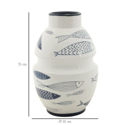 VASE POISSON CM Ø 21X31