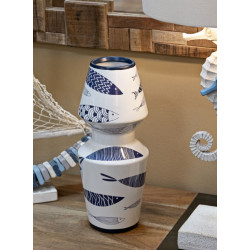 VASE POISSON DOUBLE CM Ø 14X34