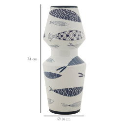 VASE POISSON DOUBLE CM Ø 14X34