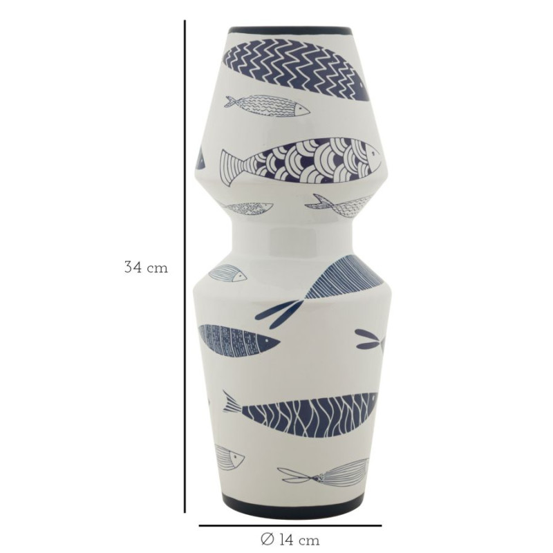 VASE POISSON DOUBLE CM Ø 14X34