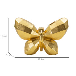 VASE PAPILLON OR CM 22,5X8X15