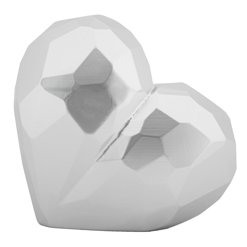 VASE COEUR ARGENT CM 19X9X18