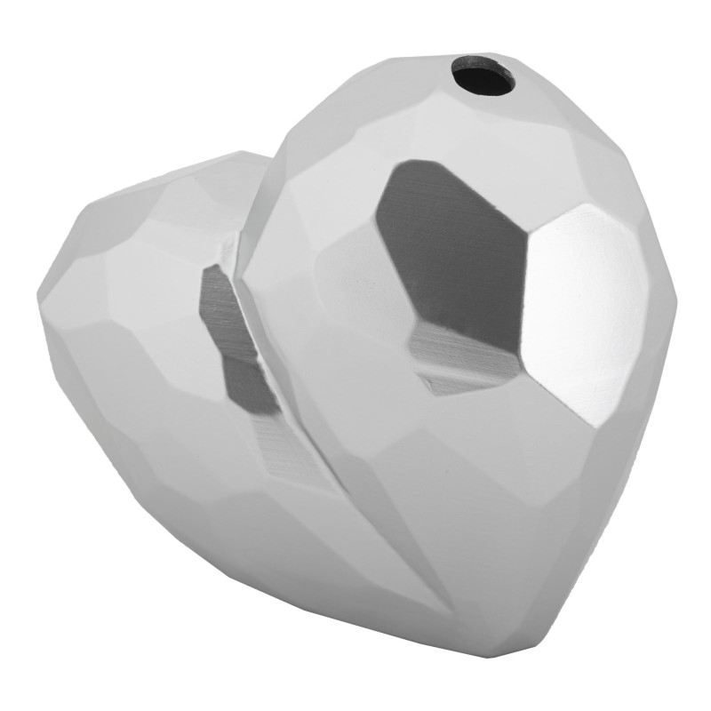 VASE COEUR ARGENT CM 19X9X18