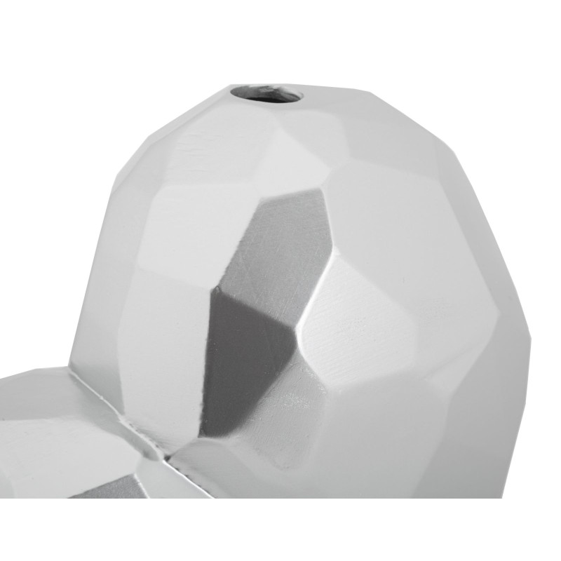 VASE COEUR ARGENT CM 19X9X18