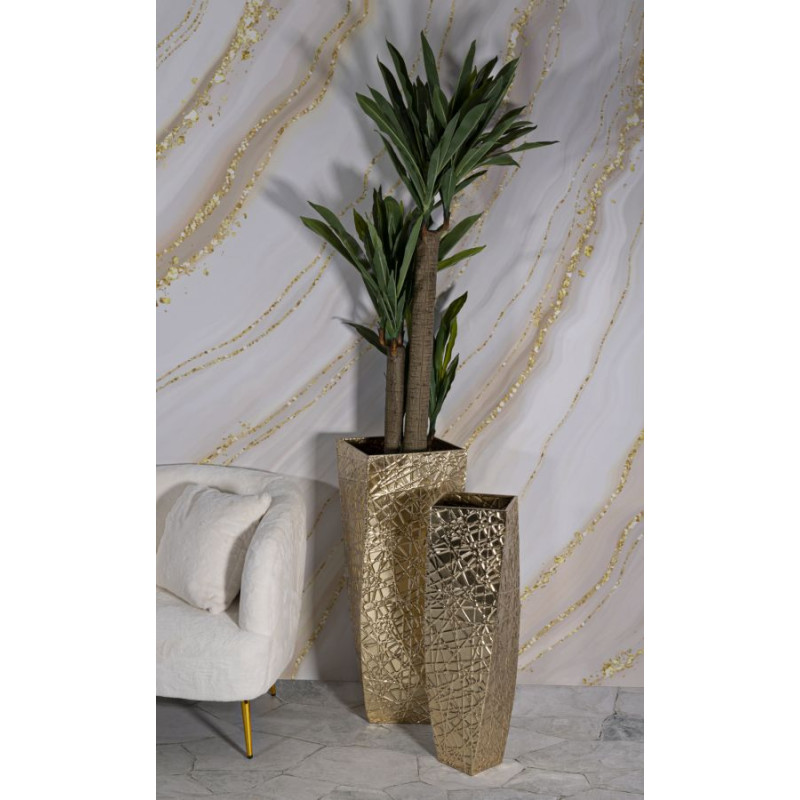 ENSEMBLE DE 2 PORTE-VASE CARRÉS CM 34X34X90-25X25X78