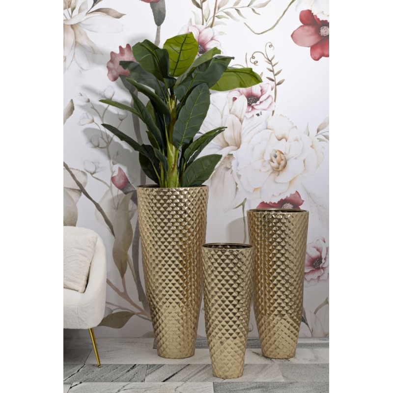 ENSEMBLE DE 3 PORTE-VASE GLOTTY CM Ø 48X110-40X93-33X77