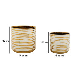 PORTE-VASE BLOM SET 2 PIÈCES CM Ø 23X22-18X17,5