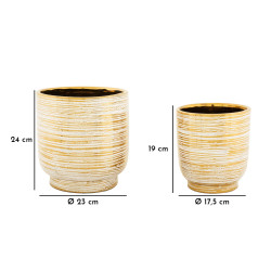 PORTE-VASE MELODY SET 2 PIÈCES CM Ø 23X24-17,5X19